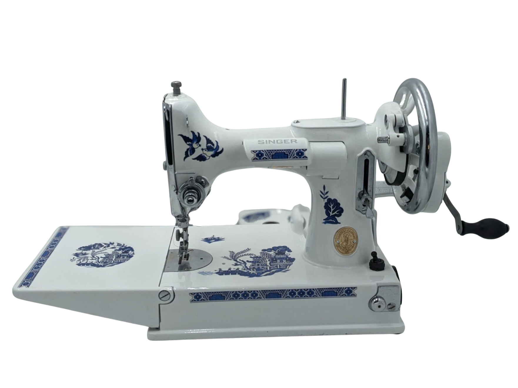 1935 Singer Featherweight 221 Blue Willow – Hand Crank – Restored