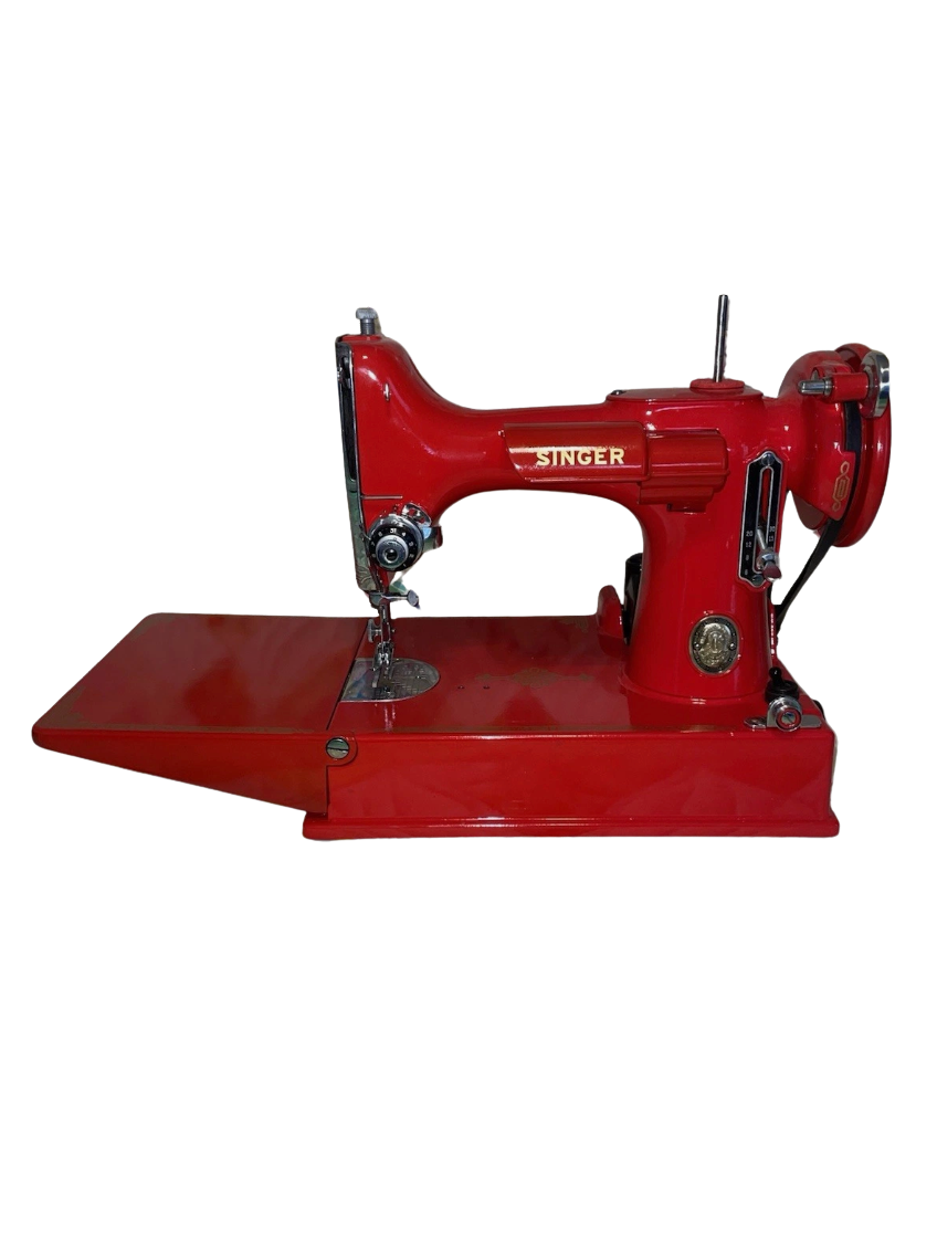 1941 Singer Featherweight 221 | Custom Candy Apple Red | Fully Restored Portable Sewing Machine