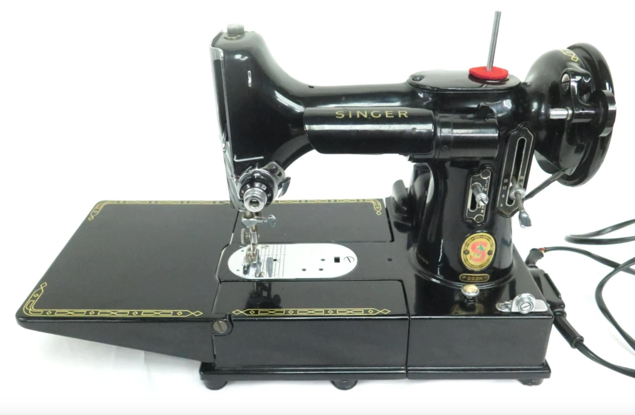 Singer 222K Featherweight Sewing Machine – Electric – Motor Controller – Working – With Case & Accessories