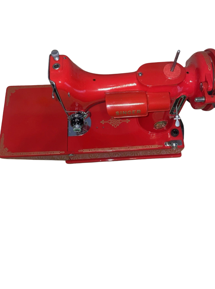 1941 Singer Featherweight 221 | Custom Candy Apple Red | Fully Restored Portable Sewing Machine