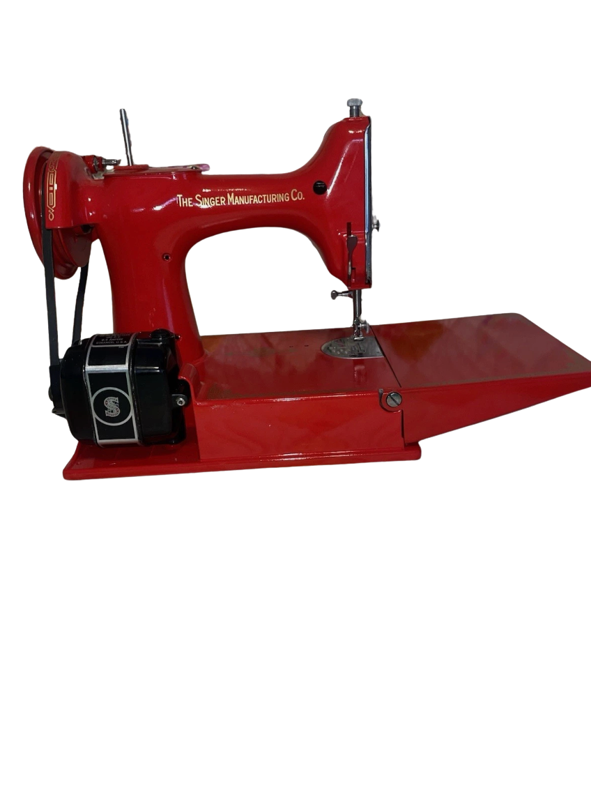 1941 Singer Featherweight 221 | Custom Candy Apple Red | Fully Restored Portable Sewing Machine