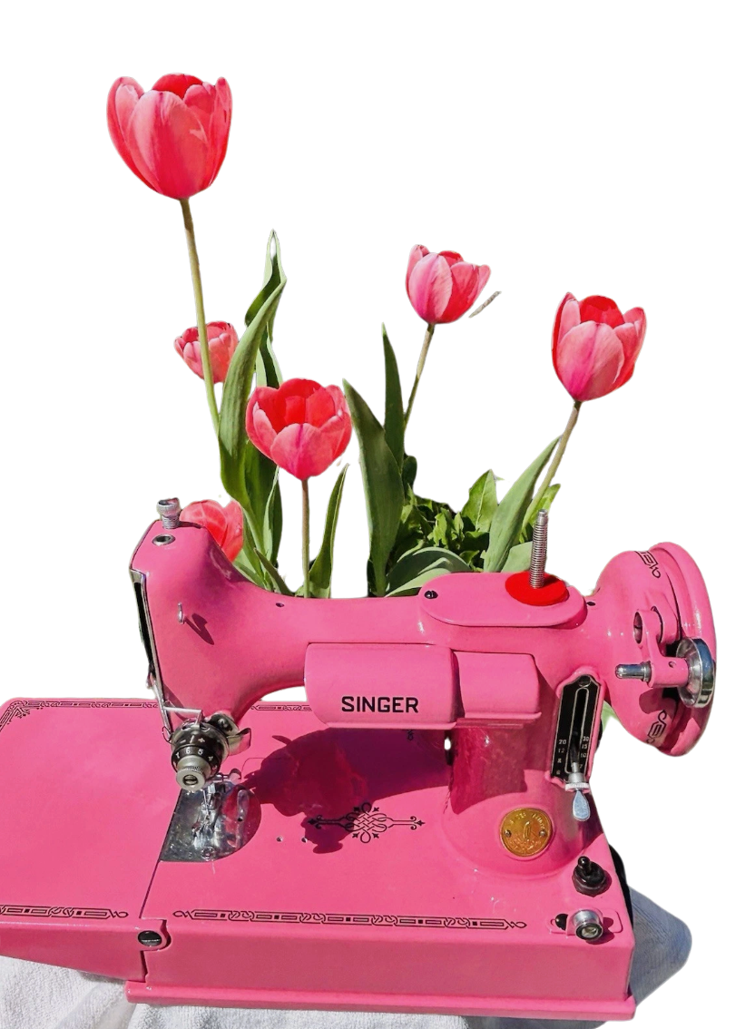 1949 Pink Singer Featherweight 221 Sewing Machine