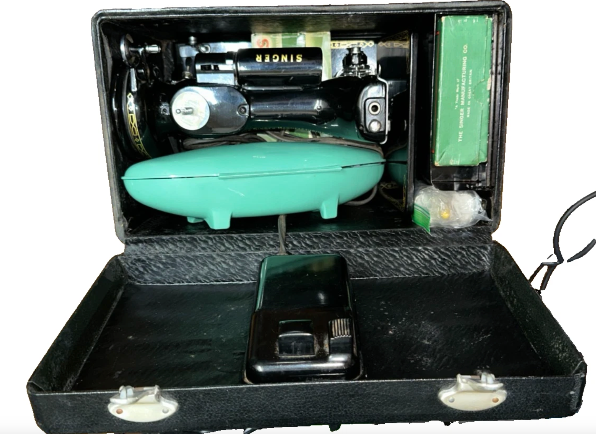 Vintage 1954 Singer 222K Featherweight Sewing Machine – Tested & Working – Portable Classic Sewing Machine