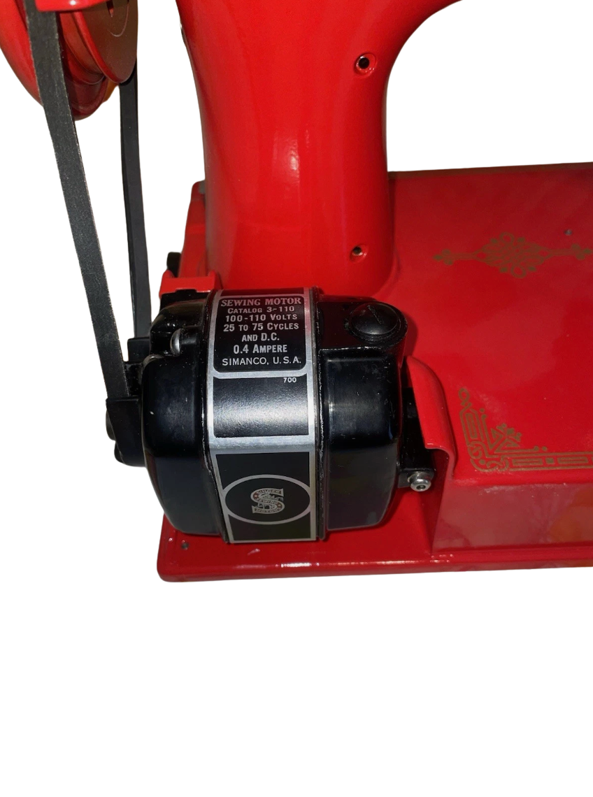 1941 Singer Featherweight 221 | Custom Candy Apple Red | Fully Restored Portable Sewing Machine
